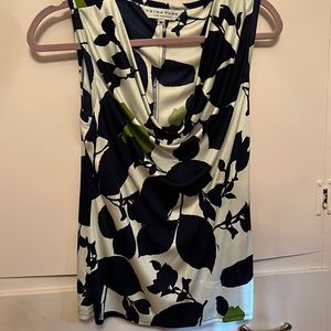 Vintage Trina Turk Cowl Neck Sleeveless Top Blouse